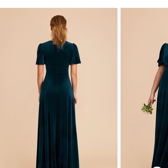 Birdy Grey Velvet floor length dress in Peacock blue - Picture 8 of 13